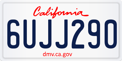 CA license plate 6UJJ290