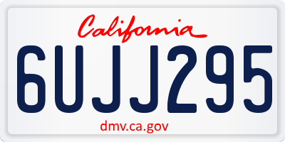 CA license plate 6UJJ295