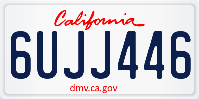 CA license plate 6UJJ446
