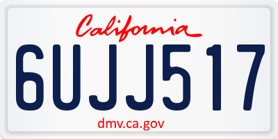 CA license plate 6UJJ517