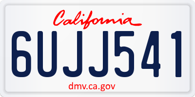 CA license plate 6UJJ541