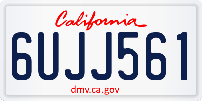 CA license plate 6UJJ561