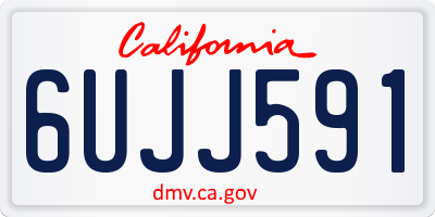 CA license plate 6UJJ591