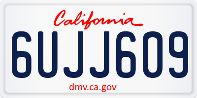 CA license plate 6UJJ609