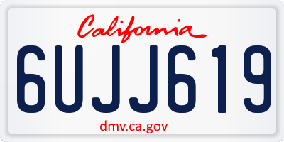 CA license plate 6UJJ619