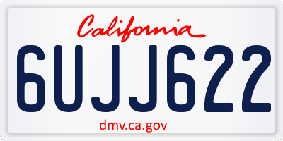 CA license plate 6UJJ622