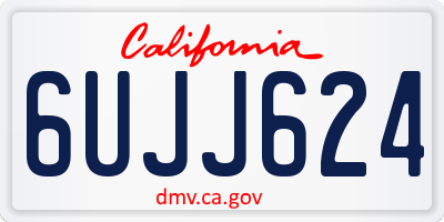CA license plate 6UJJ624