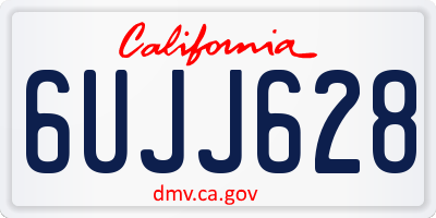 CA license plate 6UJJ628