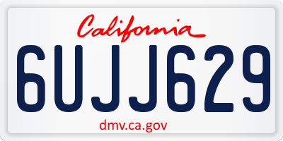 CA license plate 6UJJ629