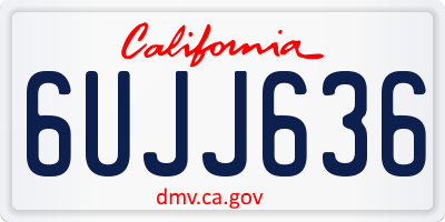 CA license plate 6UJJ636