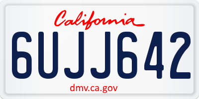 CA license plate 6UJJ642