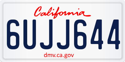 CA license plate 6UJJ644