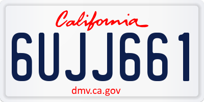 CA license plate 6UJJ661