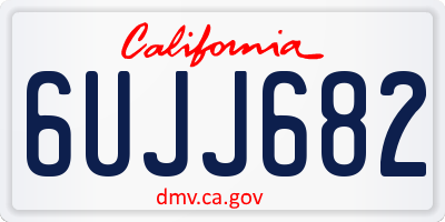 CA license plate 6UJJ682