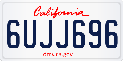 CA license plate 6UJJ696
