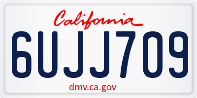 CA license plate 6UJJ709