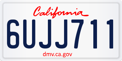 CA license plate 6UJJ711
