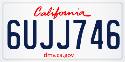 CA license plate 6UJJ746