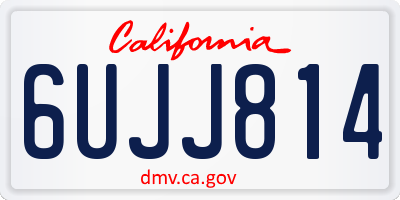 CA license plate 6UJJ814