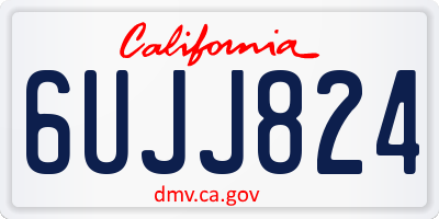 CA license plate 6UJJ824