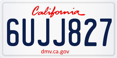 CA license plate 6UJJ827