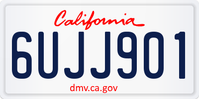CA license plate 6UJJ901