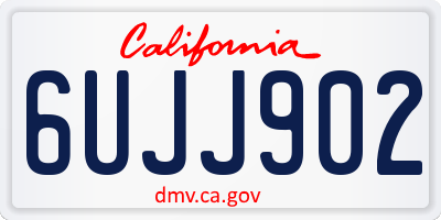 CA license plate 6UJJ902