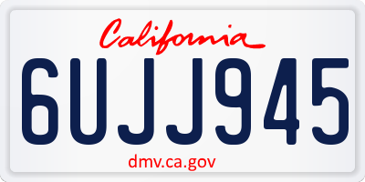 CA license plate 6UJJ945