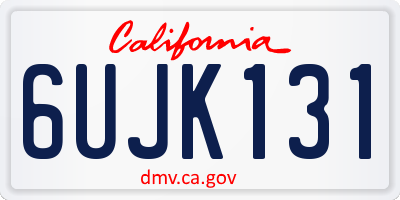 CA license plate 6UJK131