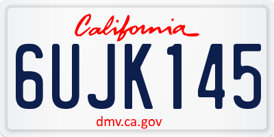 CA license plate 6UJK145