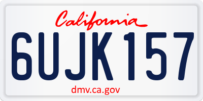 CA license plate 6UJK157