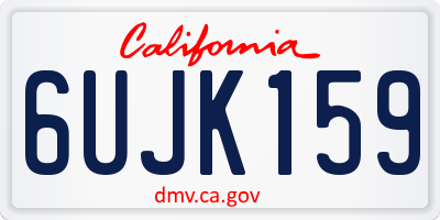 CA license plate 6UJK159
