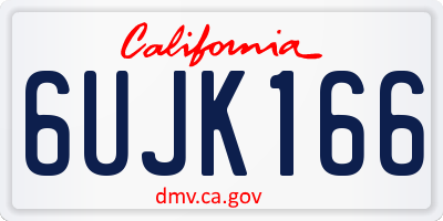 CA license plate 6UJK166
