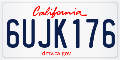 CA license plate 6UJK176