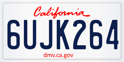 CA license plate 6UJK264