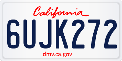 CA license plate 6UJK272