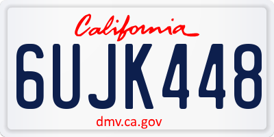 CA license plate 6UJK448