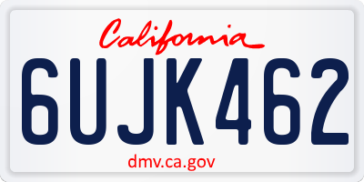 CA license plate 6UJK462