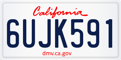 CA license plate 6UJK591