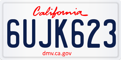 CA license plate 6UJK623