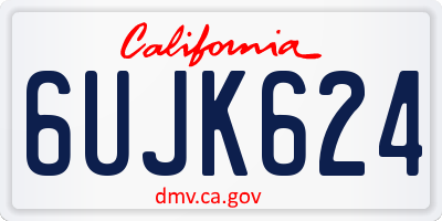 CA license plate 6UJK624