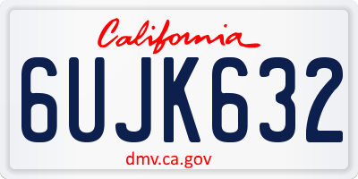 CA license plate 6UJK632