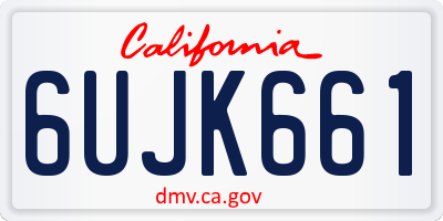 CA license plate 6UJK661