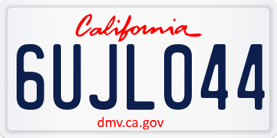 CA license plate 6UJL044