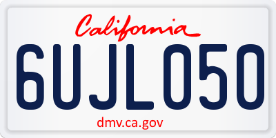 CA license plate 6UJL050