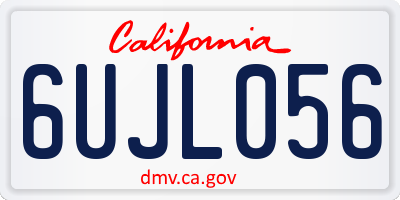 CA license plate 6UJL056