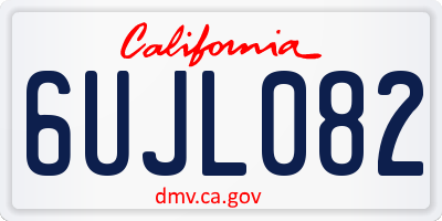 CA license plate 6UJL082