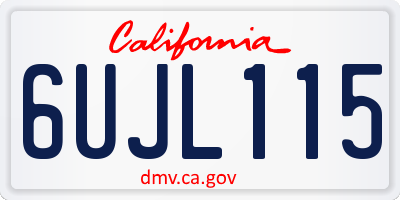 CA license plate 6UJL115