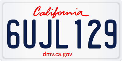 CA license plate 6UJL129