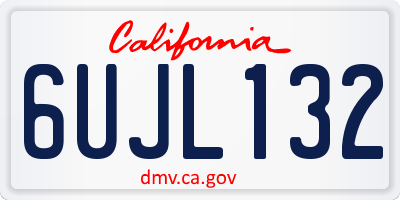 CA license plate 6UJL132